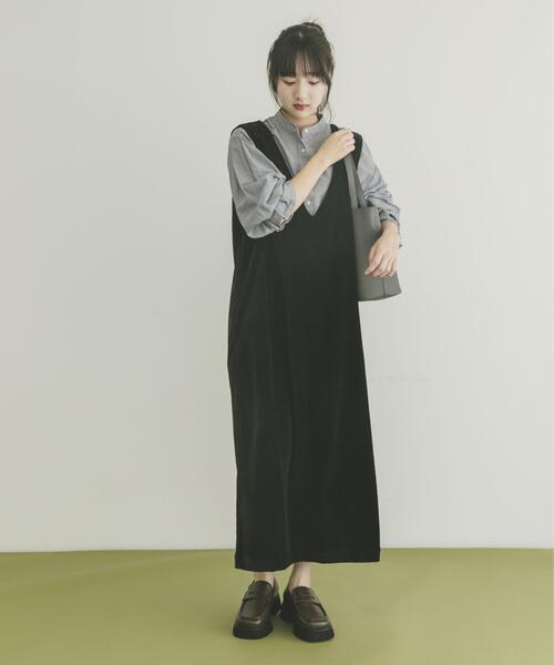 ITEMS URBANRESEARCH(アイテムズ アーバンリサーチ)の「『イージーケア』2WAYベロアジャンスカ(ワンピース・レディース・ブラック/ブラウン・FREE)」の14枚目の写真