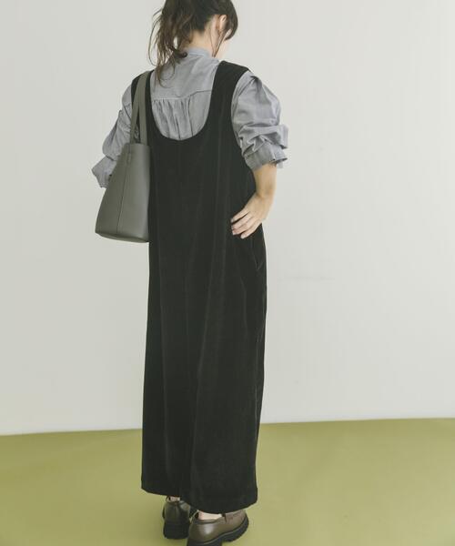 ITEMS URBANRESEARCH(アイテムズ アーバンリサーチ)の「『イージーケア』2WAYベロアジャンスカ(ワンピース・レディース・ブラック/ブラウン・FREE)」の12枚目の写真
