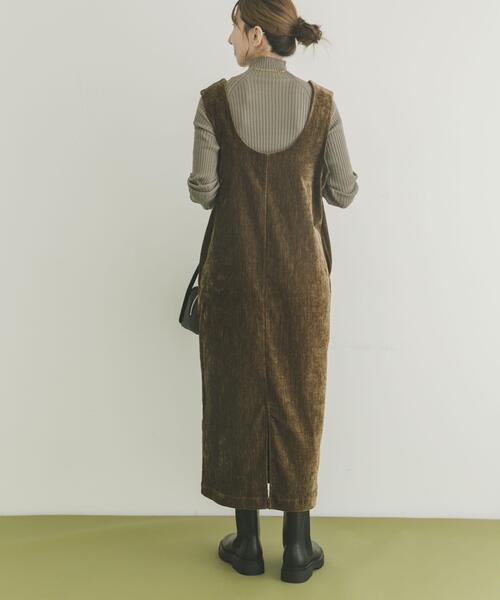ITEMS URBANRESEARCH(アイテムズ アーバンリサーチ)の「『イージーケア』2WAYベロアジャンスカ(ワンピース・レディース・ブラック/ブラウン・FREE)」の5枚目の写真