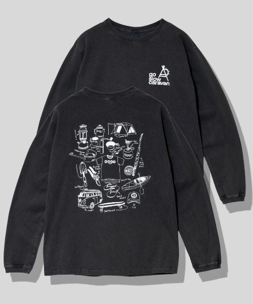 Good On（グッドオン）の「Good On/グッドオン　GOOD GEAR L/S CREW TEE EX（Tシャツ/カットソー・メンズ・ブルー系その他/ホワイト/ブラック・LARGE/X-LARGE/MEDIUM）」の3枚目の写真