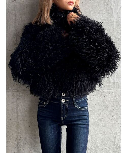 WEB限定】【TINY】switchingフェイクファーコート（ダウンジャケット