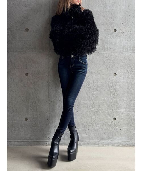 WEB限定】【TINY】switchingフェイクファーコート（ダウンジャケット