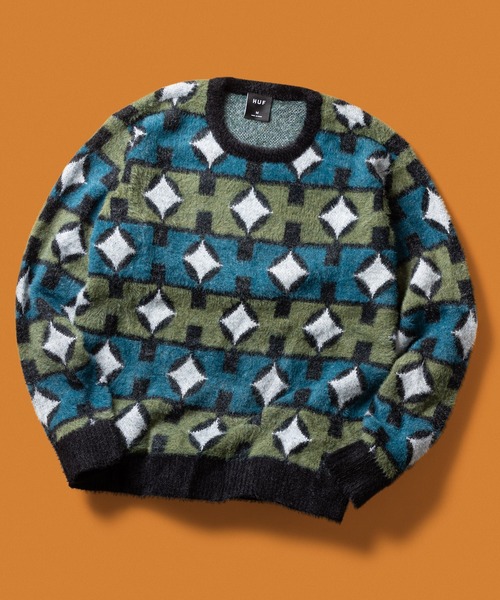 HUF X ISAAC HAYES BLACK MOSES KNIT SWEATER｜TOPS & SHIRTS