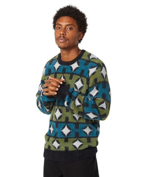 HUF(ハフ)の「SPACE AGE CREWNECK SWEATER(ニット/セーター・メンズ・パイングリーン系/オレンジ系その他・S/M/L/XL/XXL)」の6枚目の写真
