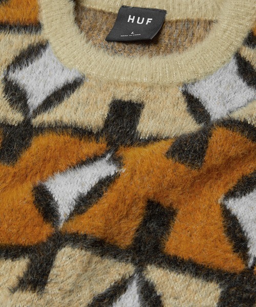 HUF(ハフ)の「SPACE AGE CREWNECK SWEATER(ニット/セーター・メンズ・パイングリーン系/オレンジ系その他・S/M/L/XL/XXL)」の15枚目の写真