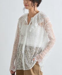 RIVE DROITE | 【繊細なレースがアクセントに】フリルカラーレースブラウス(シャツ/ブラウス)
