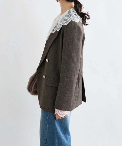 RIVE DROITE（リヴドロワ）の「【繊細なレースがアクセントに】フリルカラーレースブラウス（シャツ/ブラウス・レディース・オフホワイト/ブラック・FREE）」の10枚目の写真