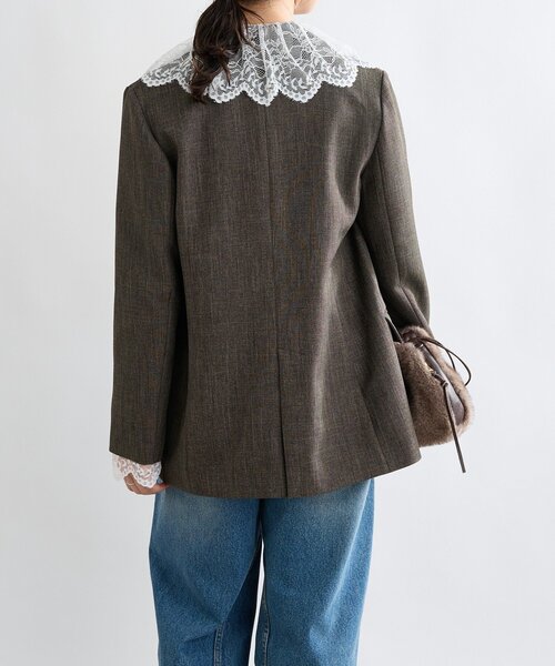 RIVE DROITE（リヴドロワ）の「【繊細なレースがアクセントに】フリルカラーレースブラウス（シャツ/ブラウス・レディース・オフホワイト/ブラック・FREE）」の17枚目の写真