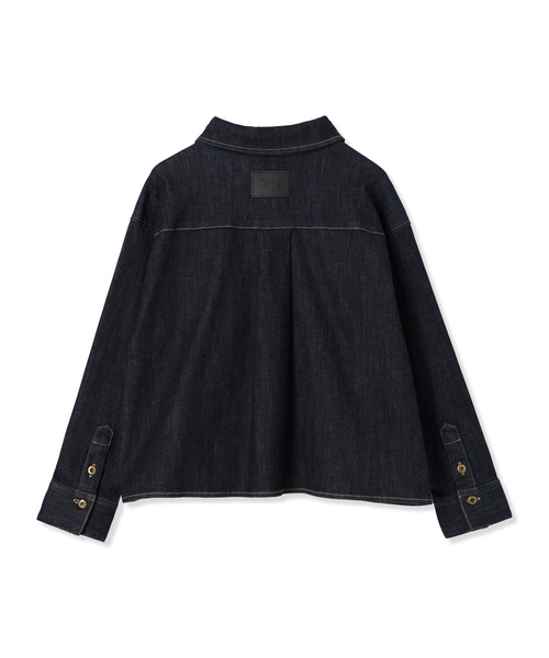 LE SOUK HOLIDAY（ルスークホリデー）の「デニムショートシャツ（シャツ/ブラウス・レディース・ブラック/ネイビー・M/L）」の19枚目の写真