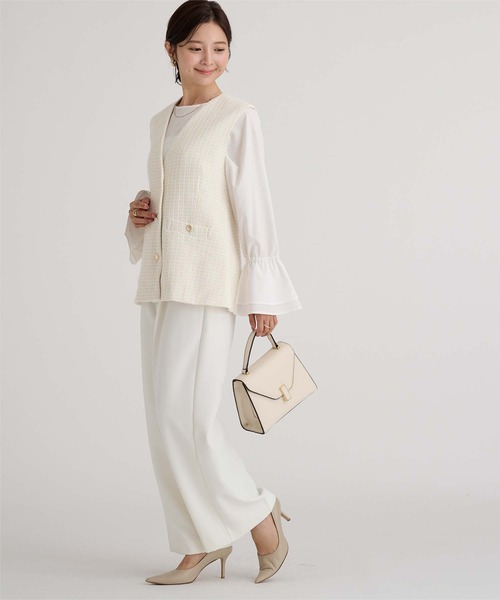 UR'S（ユアーズ）の「ツイードジレベスト（ベスト・レディース・ブラック/ネイビー/ホワイト・L/M/S）」の5枚目の写真