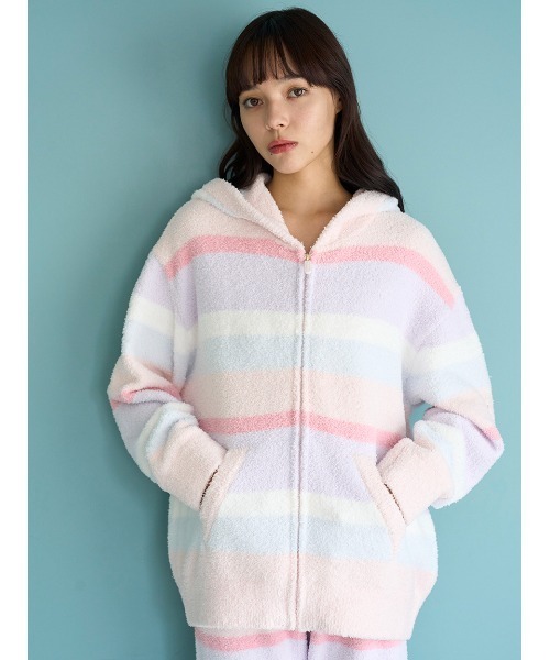 ベビモコカラフルボーダーパーカ（ルームウェア/パジャマ）｜gelato