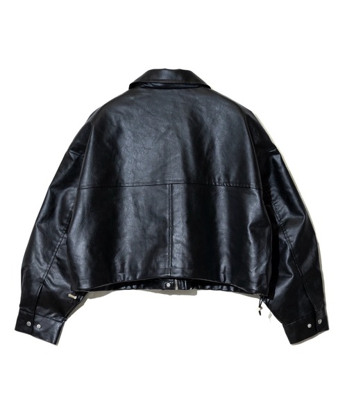 go slow caravan(ゴースローキャラバン)の「Fun Fashion Future/ファンファッションフューチャー フェイクレザー 2WAYカラーショートブルゾン(ブルゾン・レディース・ブラック/ブラウン・FREE)」の11枚目の写真