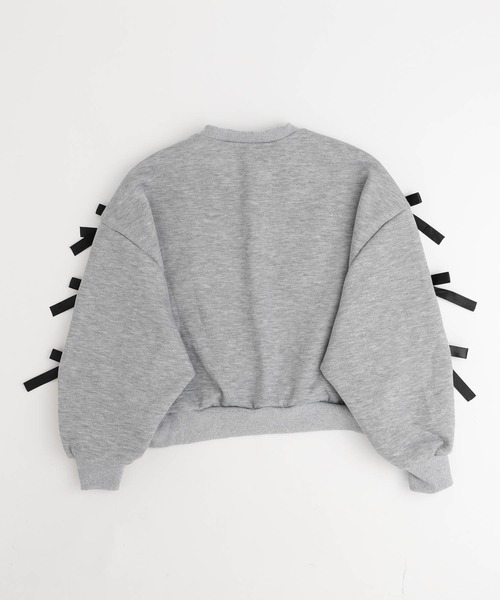 URBAN CHERRY（アーバンチェリー）の「サイドリボンデザイントレーナー（スウェット・キッズ・グレー・140cm/130cm/120cm/150cm）」の17枚目の写真
