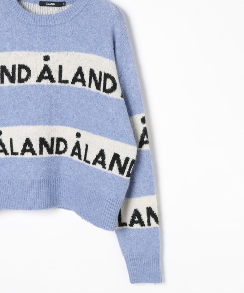 ALAND（エーランド）の「【UNISEX】ALAND／ラインジャガードプルオーバー（ニット/セーター・レディース・ブラウン/ブルー/グレー・SMALL/LARGE）」の15枚目の写真
