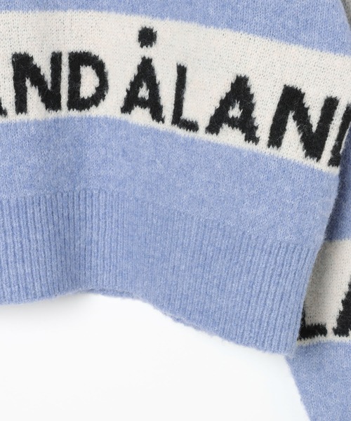 ALAND（エーランド）の「【UNISEX】ALAND／ラインジャガードプルオーバー（ニット/セーター・レディース・ブラウン/ブルー/グレー・SMALL/LARGE）」の16枚目の写真