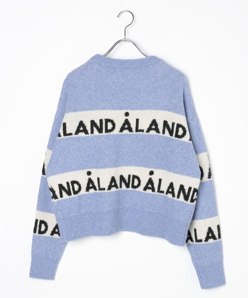 ALAND（エーランド）の「【UNISEX】ALAND／ラインジャガードプルオーバー（ニット/セーター・レディース・ブラウン/ブルー/グレー・SMALL/LARGE）」の12枚目の写真