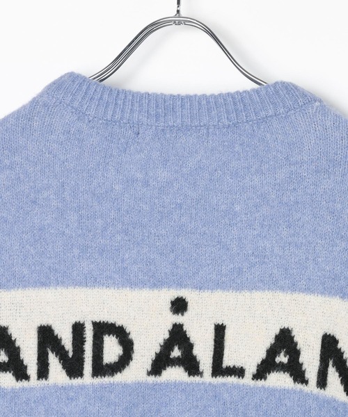 ALAND（エーランド）の「【UNISEX】ALAND／ラインジャガードプルオーバー（ニット/セーター・レディース・ブラウン/ブルー/グレー・SMALL/LARGE）」の14枚目の写真