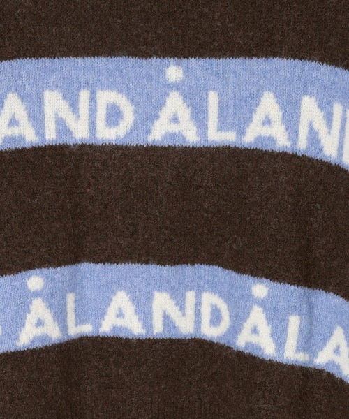 ALAND（エーランド）の「【UNISEX】ALAND／ラインジャガードプルオーバー（ニット/セーター・レディース・ブラウン/ブルー/グレー・SMALL/LARGE）」の18枚目の写真