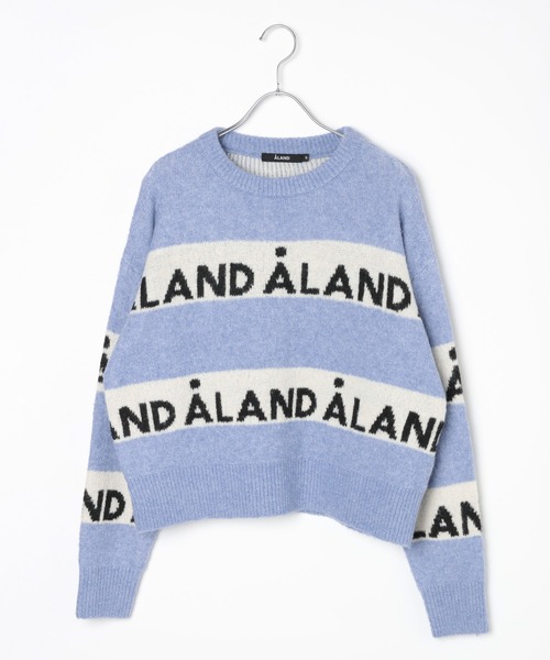 ALAND（エーランド）の「【UNISEX】ALAND／ラインジャガードプルオーバー（ニット/セーター・レディース・ブラウン/ブルー/グレー・SMALL/LARGE）」の21枚目の写真