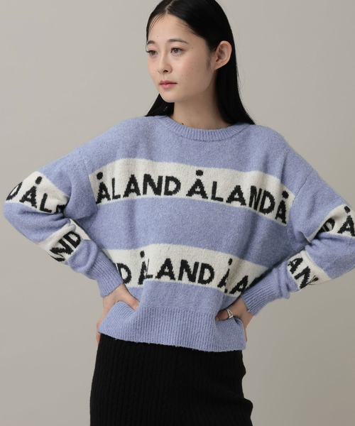 ALAND（エーランド）の「【UNISEX】ALAND／ラインジャガードプルオーバー（ニット/セーター・レディース・ブラウン/ブルー/グレー・SMALL/LARGE）」の10枚目の写真