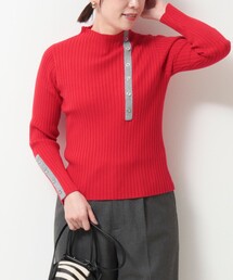 MICO COULIER | フロントボタン配色ラメプルオーバーニット(ニット/セーター)