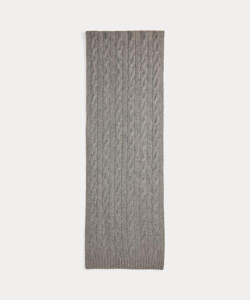 ケーブルニット カシミヤ スカーフ（マフラー）｜POLO RALPH LAUREN