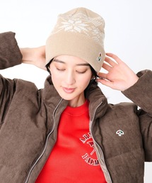 Arnold Palmer（アーノルドパーマー）の「ジャガードロゴ シェア ニットキャップ（ニットキャップ/ビーニー）」