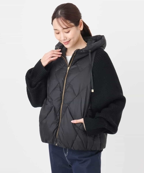 ニットスリーブダウンブルゾン（ダウンジャケット/コート）｜MK MICHEL