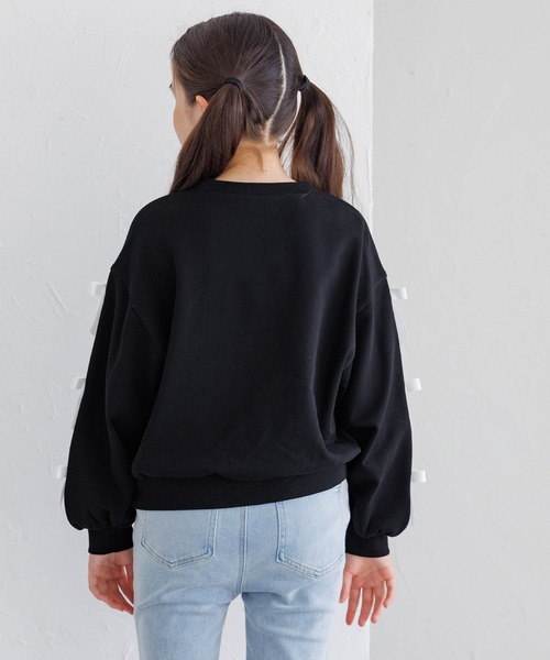 coca（coca）（コカ）の「キッズ　袖リボンスウェットトップス（スウェット・キッズ・グレー/ブラック・120/130/140/150）」の10枚目の写真