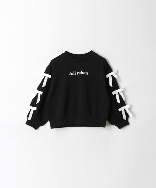 coca（coca）（コカ）の「キッズ　袖リボンスウェットトップス（スウェット・キッズ・グレー/ブラック・120/130/140/150）」の19枚目の写真