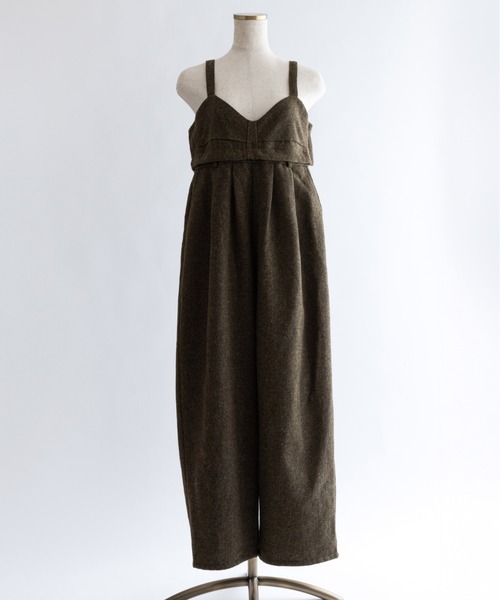 EN NEUME（エンノイム）の「2Way Tweed Bustier Combinaison（つなぎ/オールインワン・レディース・ブラウン/ブラック/カーキ・FREE）」の3枚目の写真