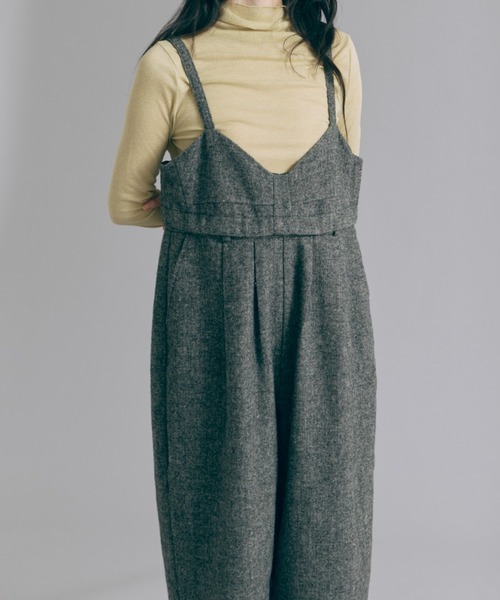 EN NEUME（エンノイム）の「2Way Tweed Bustier Combinaison（つなぎ/オールインワン・レディース・ブラウン/ブラック/カーキ・FREE）」の7枚目の写真