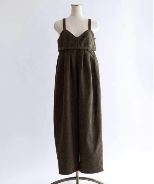 EN NEUME（エンノイム）の「2Way Tweed Bustier Combinaison（つなぎ/オールインワン・レディース・ブラウン/ブラック/カーキ・FREE）」の17枚目の写真