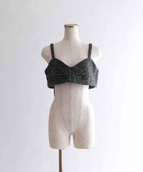 EN NEUME（エンノイム）の「2Way Tweed Bustier Combinaison（つなぎ/オールインワン・レディース・ブラウン/ブラック/カーキ・FREE）」の18枚目の写真