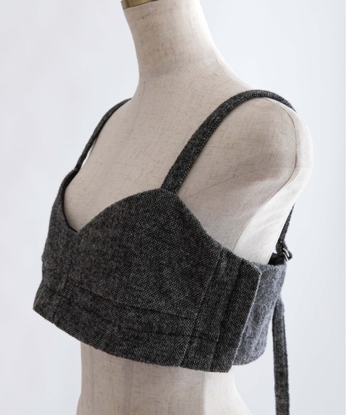 EN NEUME（エンノイム）の「2Way Tweed Bustier Combinaison（つなぎ/オールインワン・レディース・ブラウン/ブラック/カーキ・FREE）」の19枚目の写真