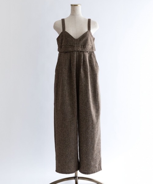 EN NEUME（エンノイム）の「2Way Tweed Bustier Combinaison（つなぎ/オールインワン・レディース・ブラウン/ブラック/カーキ・FREE）」の16枚目の写真