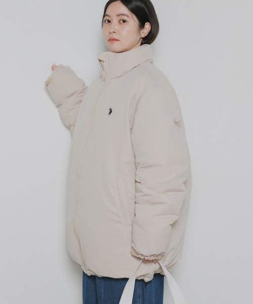U.S. POLO ASSN.(ユーエスポロアッスン)の「U.S. POLO ASSN./ユーエスポロアッスン 刺繍ロゴ 中綿ダウンジャケット 冬服(ダウンジャケット/コート・メンズ・カーキ/アイボリー/ベージュ/ブラック・S/M/L)」の3枚目の写真