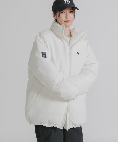 U.S. POLO ASSN.(ユーエスポロアッスン)の「U.S. POLO ASSN./ユーエスポロアッスン 刺繍ロゴ 中綿ダウンジャケット 冬服(ダウンジャケット/コート・メンズ・カーキ/アイボリー/ベージュ/ブラック・S/M/L)」の21枚目の写真