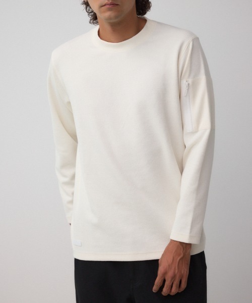 セール】スリーブポケット長袖トップス（Tシャツ/カットソー）｜AZUL