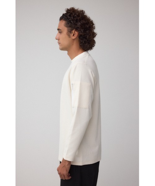 AZUL by moussy(アズールバイマウジー)の「スリーブポケット長袖トップス(Tシャツ/カットソー・メンズ・オフホワイト/ブラック/グレー系その他/グリーン系その他2・SMALL/MEDIUM/LARGE)」の9枚目の写真