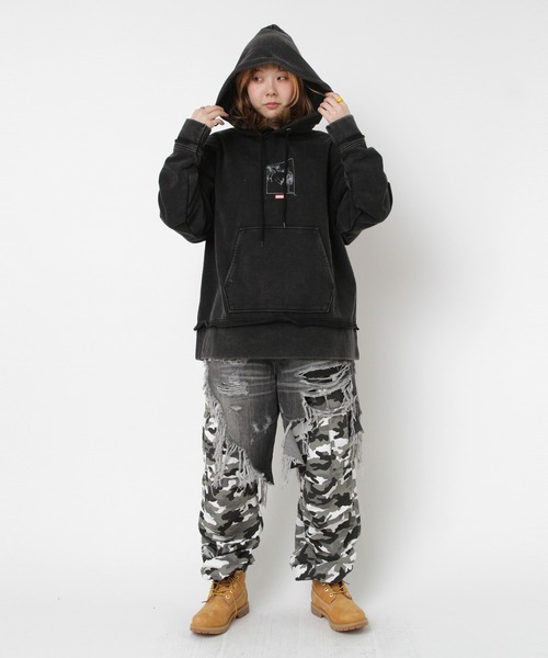 RNA(アールエヌエー)の「M2576 WICKEDウォッシュアウトフーディー(パーカー・レディース・スミクロ/ホワイト/パープル・MEDIUM)」の15枚目の写真