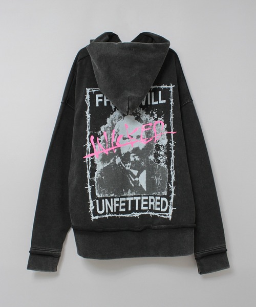 RNA(アールエヌエー)の「M2576 WICKEDウォッシュアウトフーディー(パーカー・レディース・スミクロ/ホワイト/パープル・MEDIUM)」の10枚目の写真