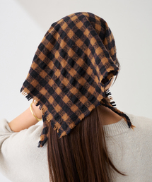 FRAMeWORK | MY LAB ウールチェック三角スカーフ(バンダナ/スカーフ)