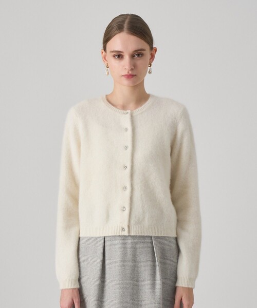 ANAYI フラッフィアソート釦ショート カーディガン フラッフィアソート釦カーディガン（カーディガン/ボレロ