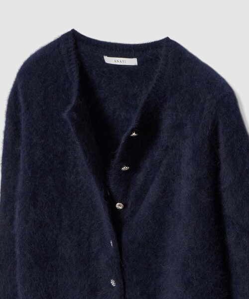 フラッフィアソート釦カーディガン ANAYI（アナイ） カーディガン フラッフィアソート釦カーディガン