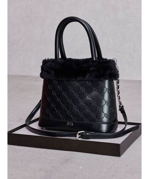 GYDA（ジェイダ）の「GG emboss MIX material BAG（ショルダーバッグ・レディース・オフホワイト/ブラック・FREE）」の2枚目の写真