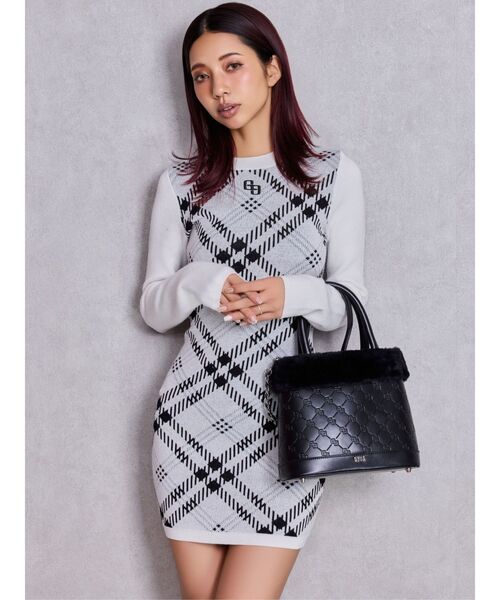 GYDA（ジェイダ）の「GG emboss MIX material BAG（ショルダーバッグ・レディース・オフホワイト/ブラック・FREE）」の4枚目の写真