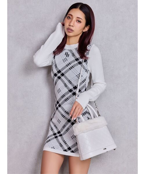 GYDA（ジェイダ）の「GG emboss MIX material BAG（ショルダーバッグ・レディース・オフホワイト/ブラック・FREE）」の5枚目の写真