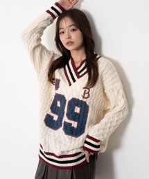 WEGO/オーバースクールニット