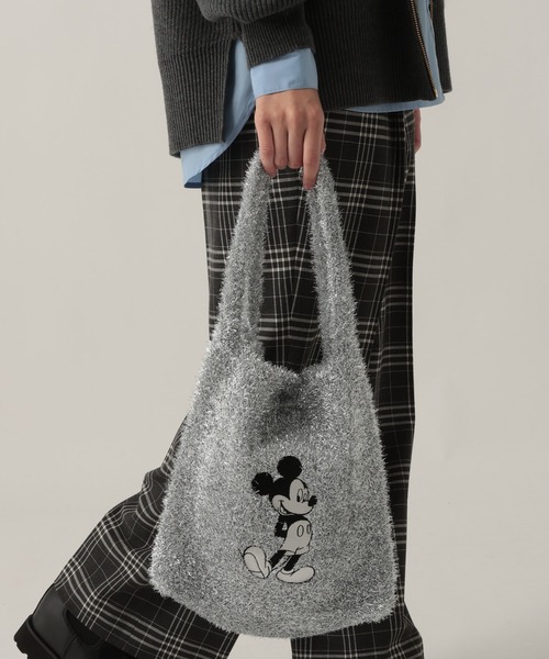 Elura(エルーラ)の「ミッキーラメトート/588547(トートバッグ・レディース・オフホワイト/シルバー・ONE SIZE)」の2枚目の写真